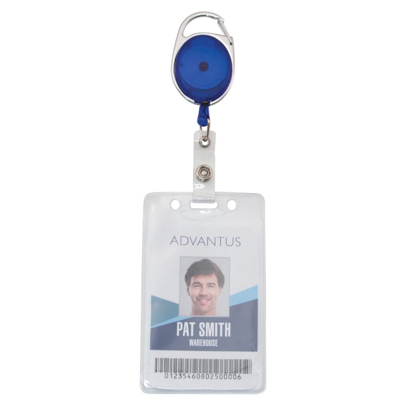 Advantus Retractable Carabiner ID Reels, Assorted Colors, Pack of 20 - Image 2